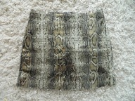 spódnica mini, wężowy wzór, cekiny, r. XS/S