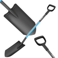 SZPADEL DRENARSKI WASKI CELLFAST DLUGI LOPATA ANTYPOSLIZGOWY 350X150MM