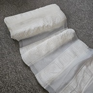 Tkanina organtyna kreszowana, pasy, ecru, szer. 180cm, 8x@