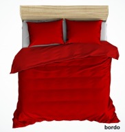 pościel z satyny 200x220 + 2x70x80 zamek S bordo b-x