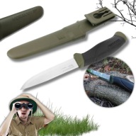 NÓZ OGRODOWY DO GAŁĘZI UNIWERSALNY TERENOWY SURVIVALU GŁADKI STALOWY DREWNA