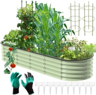 PODWYŻSZONA GRZĄDKA METALOWA OGRODOWA WARZYWNIAK NA ROŚLINY 240x60 UPRAWY