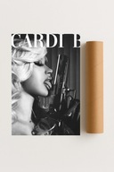 Plakat bez ramy 50x70cm Cardi B Rap Muzyka Gwiazda Hip Hop Design Prezent