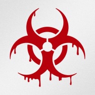 Biohazard Krew Symbol Naklejka Wycinana Ploterowo rozm. S