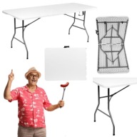 STÓŁ STOLIK SKŁADANY OGRODOWY CATERINGOWY WALIZKA WIOSENNY SOLIDNY 180cm