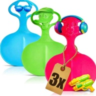 ZESTAW Jabłuszko Ślizgacz Do Zjeżdżania Po Śniegu 3 Kolory HIT 2025