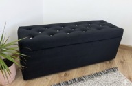 Ławka pufa glamour otwierana 80x40 schowek pojemnik tapicerowana kufer