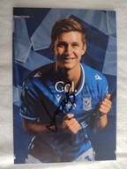Zdjęcie 10x15 autograf Lech Poznań sezon 2025/202 Gol Leo Bengtsson