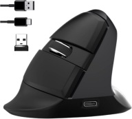 Bezprzewodowa mysz ergonomiczna pionowa, J-Tech cyfrowa ładowalna 2,4 a548