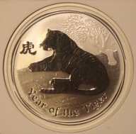 ROK TYGRYSA - LUNAR 2 II 1$ DOLAR 2010 AUSTRALIA - 1 UNCJA 999 - NGC MS 70