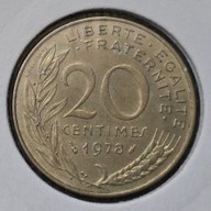 *FRANCJA [0112]*20 centymów CENTIMES 1978 Piąta Republika, Marianna Rośliny