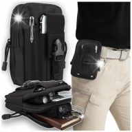 SASZETKA NERKA ETUI WOJSKOWA TAKTYCZNA BIODRÓWKA CZARNA POJEMNA MĘSKA MOLLE