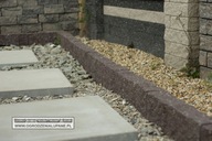 Palisada łupana, cegła, obrzeże Combet 20x11x10 Gra./Brą.