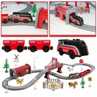 Zestaw Elektryczna Kolejka Lokomotywa Tor Farma Zwierzęta