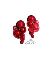 Kolczyki Haft Sutasz Kolorowe Sztyft