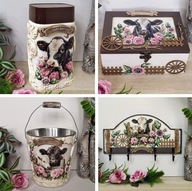 PUDEŁKO na herbatę SŁOIK na kawę WIADERKO-OSŁONKA, WIESZAK komplet kuchnia