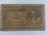 5 marek polskich 1919 seria IQ, rzadki, średni stan (B58)