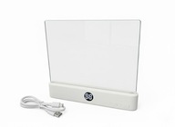 Lampka Do Czytania Książek PANEL LED Nocna 2w1 Barwa Ciepła USB Biały