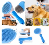 MOCNA SZCZOTKA DO SIERŚCI DLA PSA KOTA SAMOCZYSZCZĄCA ERGONOMICZNA