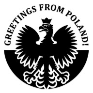 Naklejka bez tła GREETINGS FROM POLAND pozdrowienia z Polski GravArt
