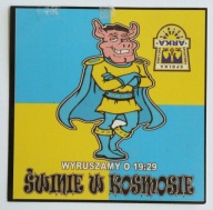 Stara wlepka pamiątkowa piłkarska: Świnie w Kosmosie Arka Gdynia