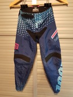 Spodnie rowerowe długa 100% 22 niebieskie dziecięce motocross Junior MX