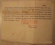 BRZEŚĆ 1932 rok, Polska Macierz Szkolna Zarząd Koła - ZAŚWIADCZENIE