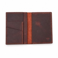 CAVRA etui na paszport handmade skórzane brązowe opcja pudełka