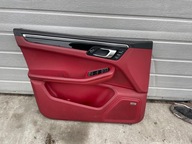 PORSCHE MACAN TAPICERKA DRZWI KIEROWCY BOCZEK KOMPLETNY CZERWONA NIĆ