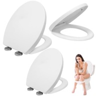 DESKA SEDESOWA WOLNOOPADAJĄCA WYTRZYMAŁA ŁATWA W MONTAŻU BIAŁA WC