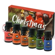 Zestaw Olejków Eterycznych Świątecznych 6 Zapachów Prezent