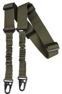 PAS NOŚNY DO BRONI DWUPUNKTOWY BUNGEE ZAWIESZENIE TAKTYCZNE OLIV ZIELONY