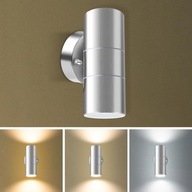 ALUSSO Lampa Zewnętrzna LED Stal Nierdzewna IP65 2x8W KINKIET ZEWNĘTRZNY