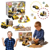 DUZY ZESTAW PIASEK KINETYCZNY BUDOWA PLAC BUDOWY PIASKOWNICA ZABAWKA XXL