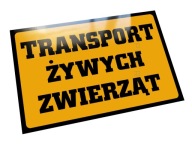 Metalowa tabliczka przewóz transport żywych zwierząt żywca drobiu koni