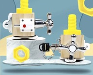 Sensoryczna zabawka edukacyjna manipulacyjna 6w1 kostka Montessori dzieci