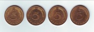 Niemcy 5 Pfennig 1982 D,F,G,J