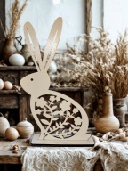 Drewniany wielkanocny Zajączek dekoracja świąteczna