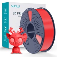 FILAMENT SUNLU PLA+ 1.75MM CZERWONY 1KG MOCNY PREMIUM