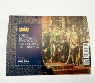 Znaczek 1000 rocznica koronacji Bolesława Chrobrego Blok fi 5443