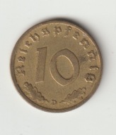 III Rzesza 10 pfennig 1938 D ladny stan