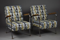 Para foteli Bauhaus, Polska, fabryka Wschód – Zadziele, lata 40./50. XX w.