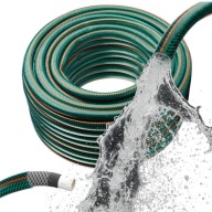 WĄŻ OGRODOWY GUMOWY 1/2" 30m ZBROJONY 4 WARSTWOWY WĄŻ DO WODY MOCNY DŁUGI