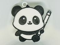 BRELOK PRZYWIESZKA DRUK 3D BRELOK ZAWIESZKA DO KLUCZY Panda Holding Bamboo