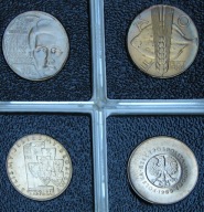 4x10 zł M. Skłodoska 1967, 25L. PRL 1969, Byliśmy 1970, FAO 1971, mennicze