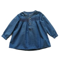 TU bawełniana sukienka niemowlęca denim 62/68 cm