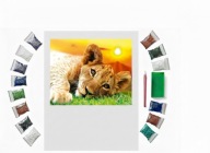 Diamond Painting Haft Diamentowy 40×30 cm – Lew Król Zwierzęta– Obraz DIY