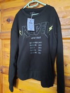 Bluza czarna dresowa z napisami (M) Cropp