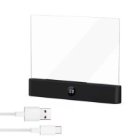 LED LAMPKA NOCNA DO CZYTANIA OCHRONA OCZU USB PŁASKI PANEL CZARNA