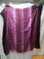 Szal ręcznie barwiony kreszowany 180x110 JEDWAB